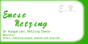 emese metzing business card